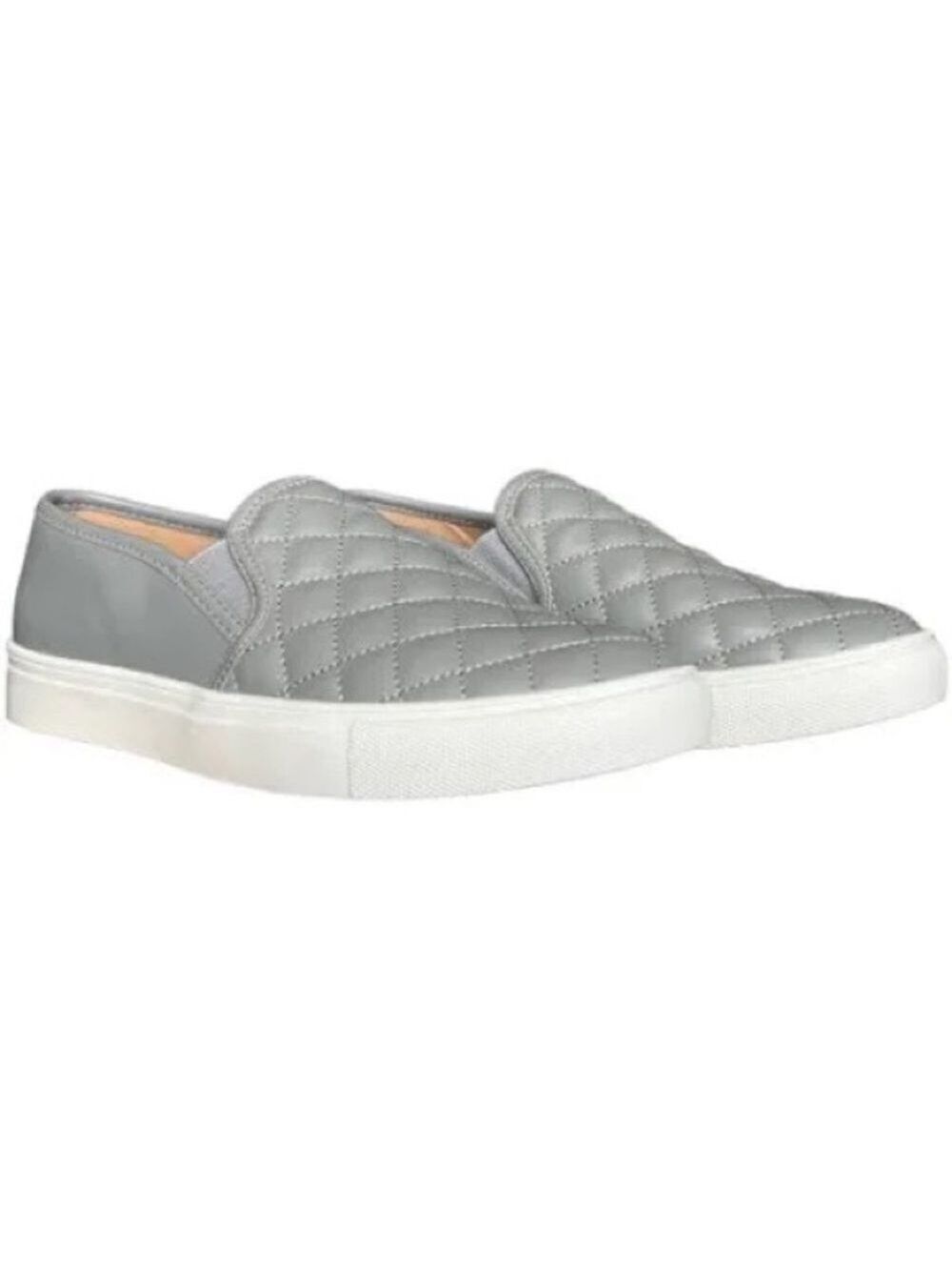 Steve Madden Zaander Quilted Light Grey Women's Slip On Sneakers